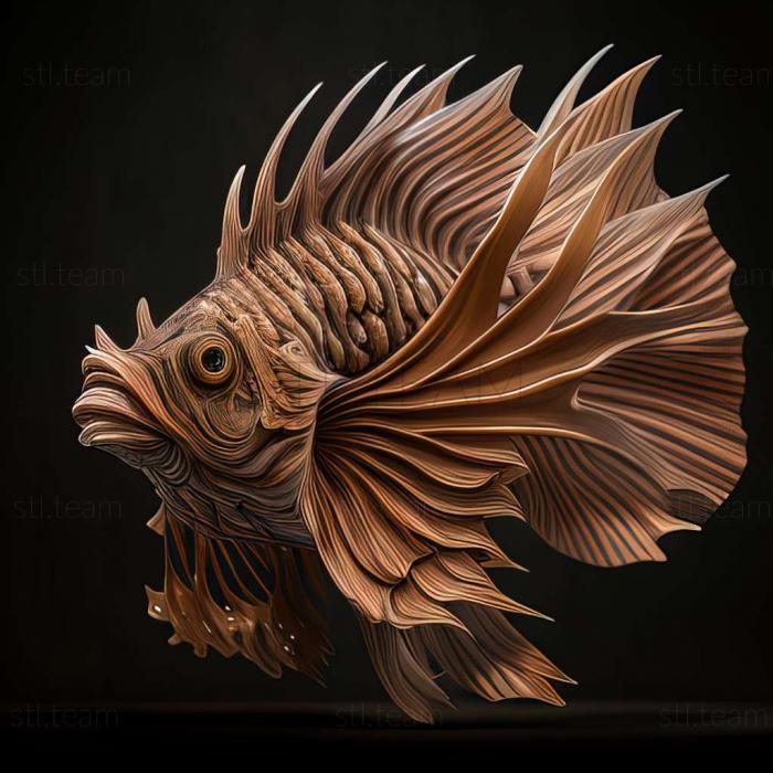 3D model Dutch lionhead fish (STL)